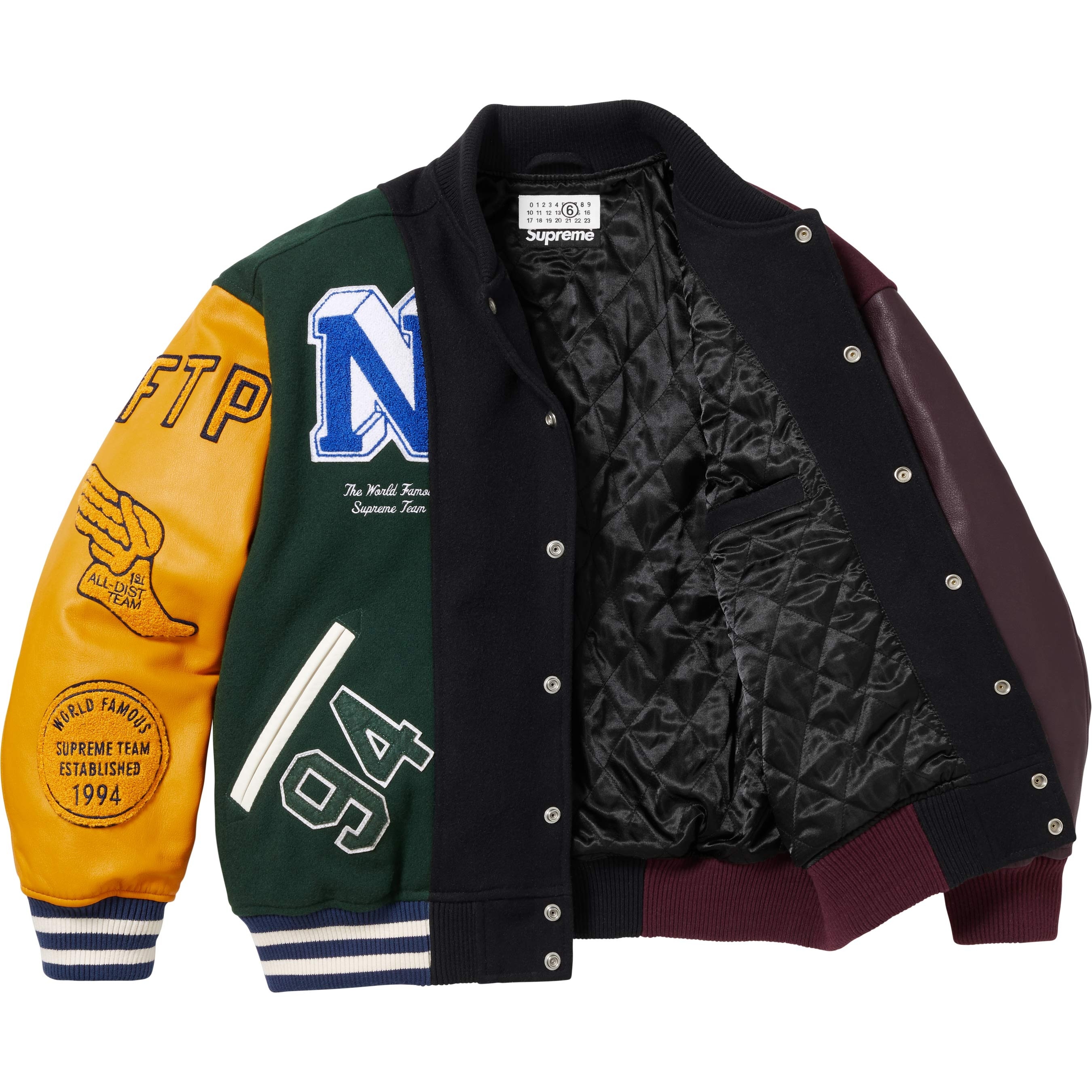 Supreme®/MM6 Maison Margiela Split Varsity Jacket view 4